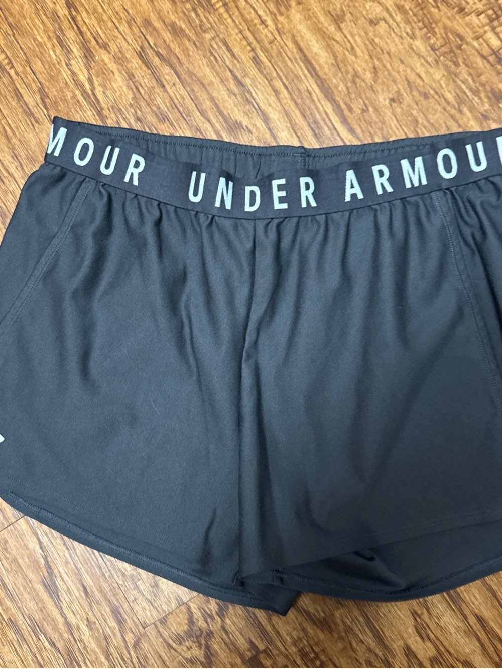Under Armour Dark Gray Performance Running Shorts with Logo Waistband
